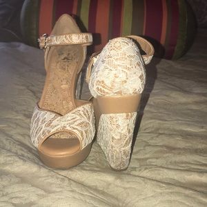 Gianni Bini lace wedges